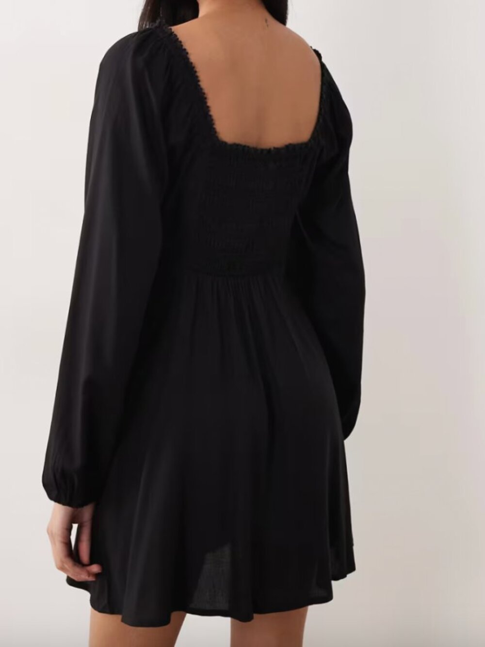 ASOS Nobody's Child Lillie Sweetheart Lace Edge Bow Mini Dress Black Size 12 EUC - Picture 4 of 4
